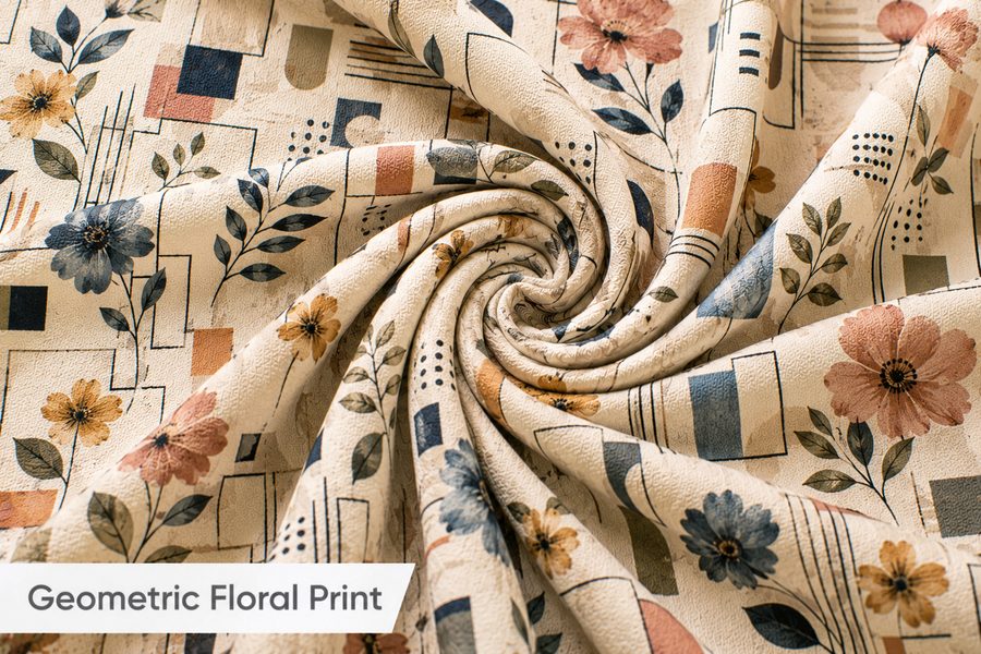 Geometric Floral Print