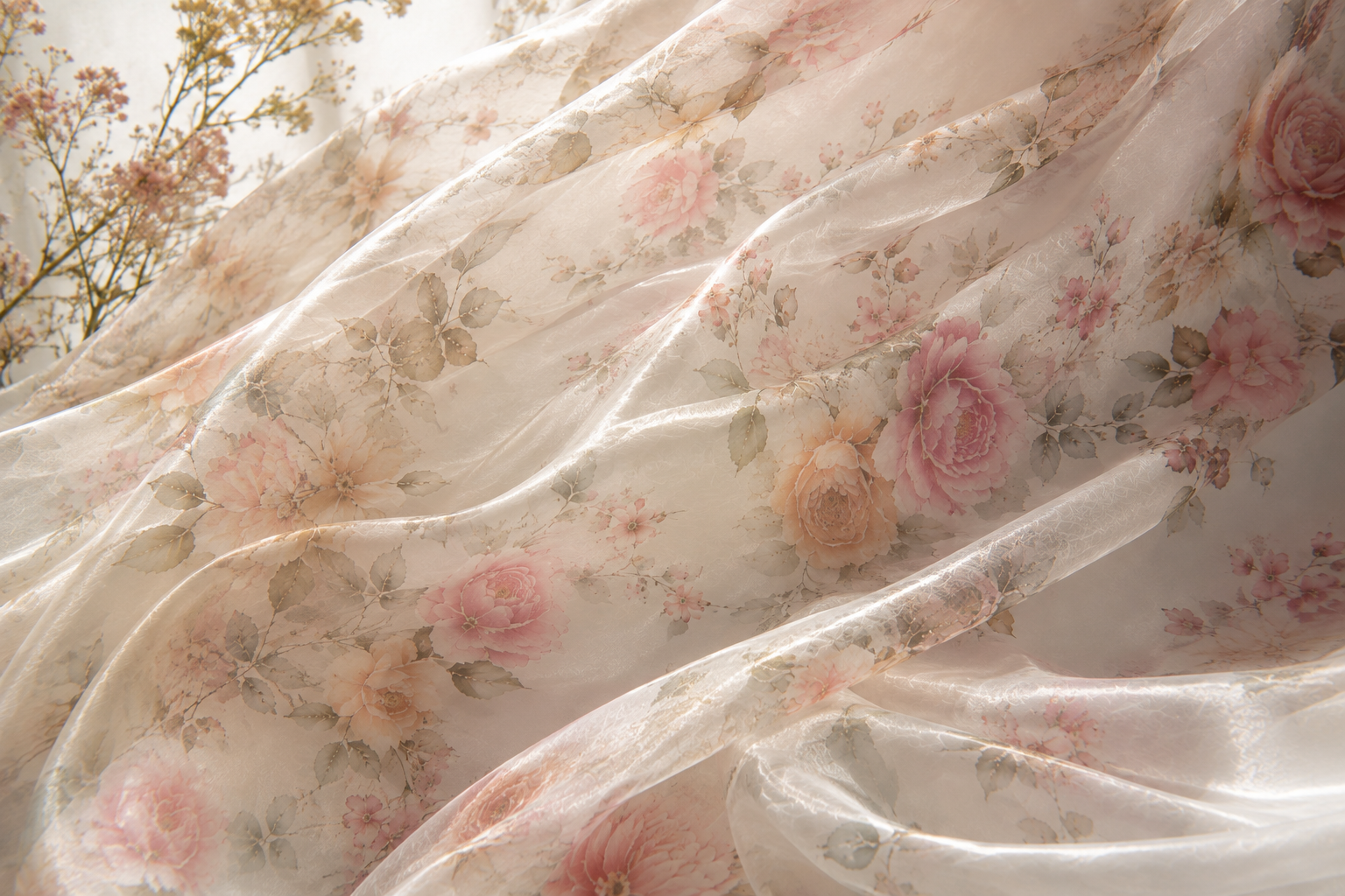 Soft Organza Printing Fabric Service